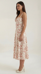 Summer Midi Dress for Women - Lightweight Cotton, Casual A-Line Design, Perfect for Outdoor Events and Warm Weather
