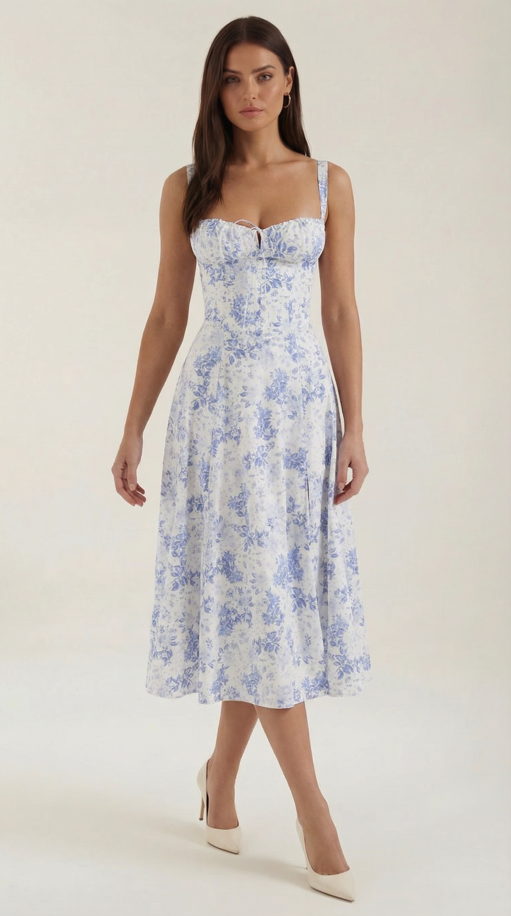 Summer Midi Dress for Women - Lightweight Cotton, Casual A-Line Design, Perfect for Outdoor Events and Warm Weather