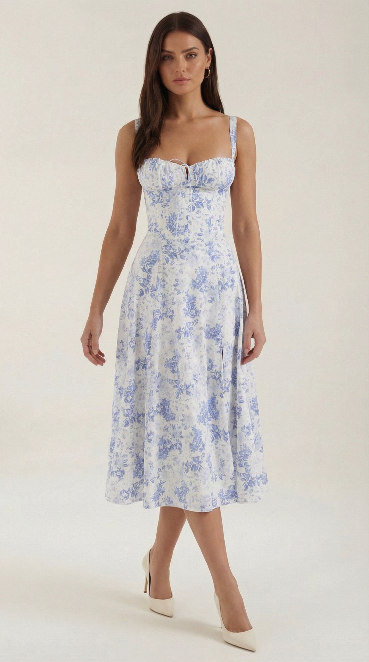 Summer Midi Dress for Women - Lightweight Cotton, Casual A-Line Design, Perfect for Outdoor Events and Warm Weather