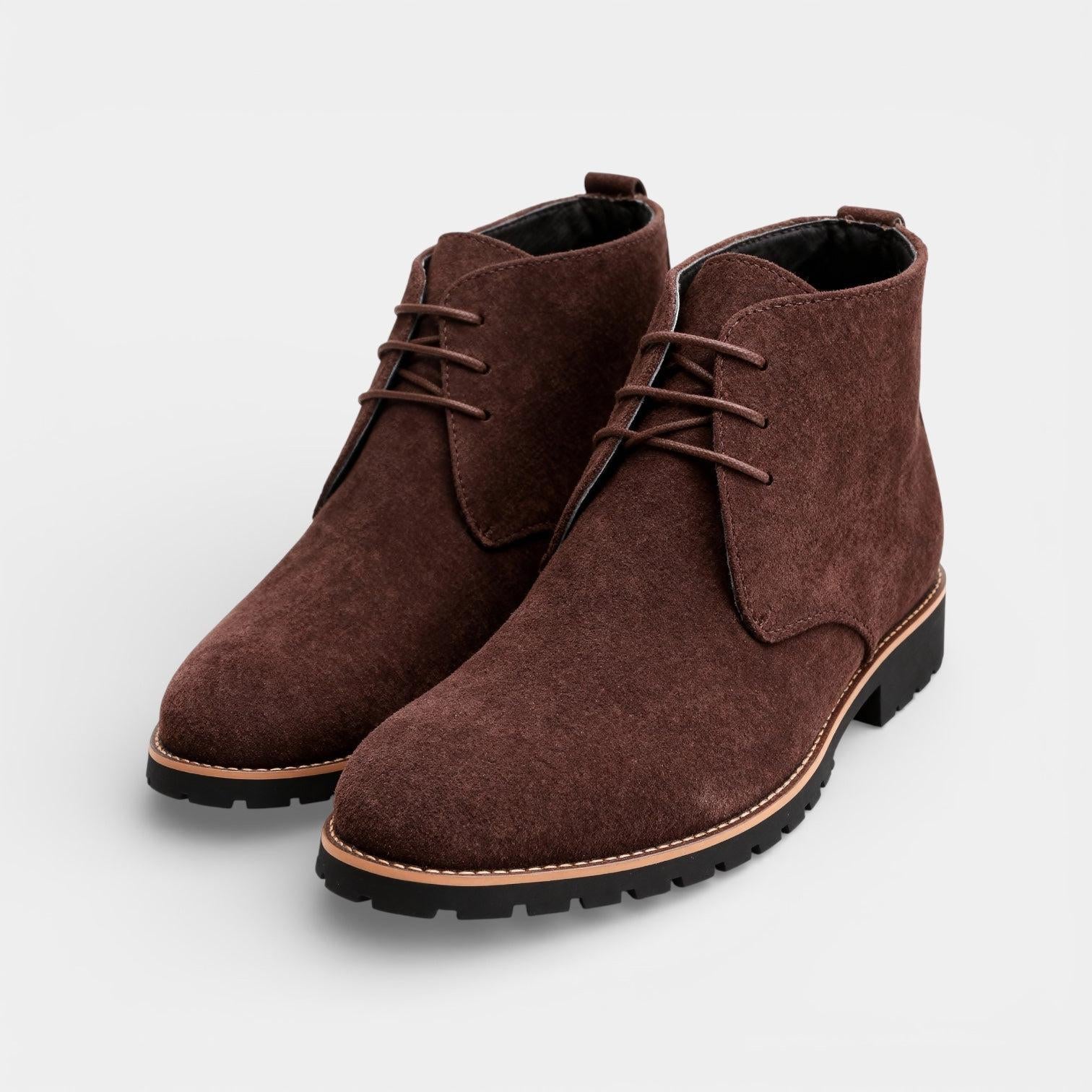 Vegan Leather Chukka Boots for Men – Lace-Up Chelsea Style for Casual Wear