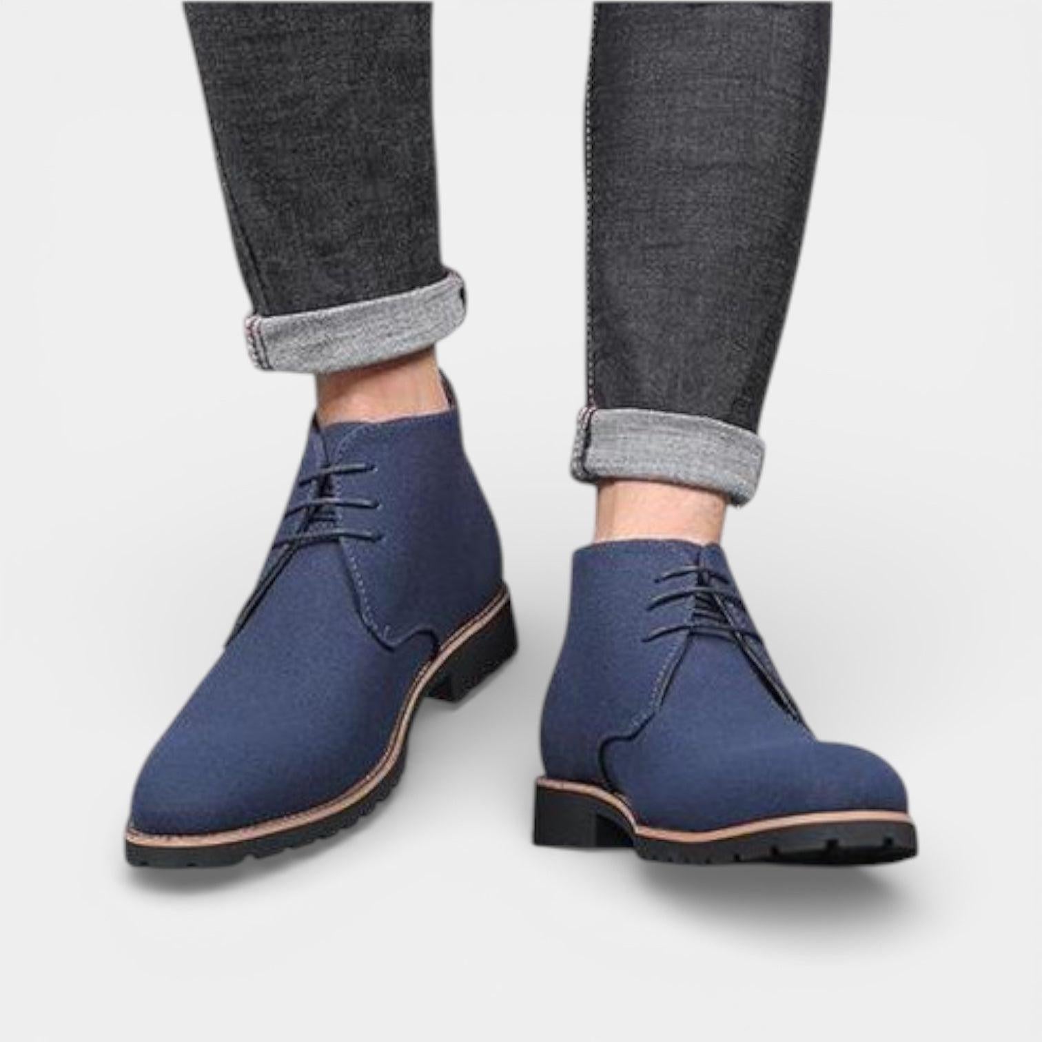 Vegan Leather Chukka Boots for Men – Lace-Up Chelsea Style for Casual Wear