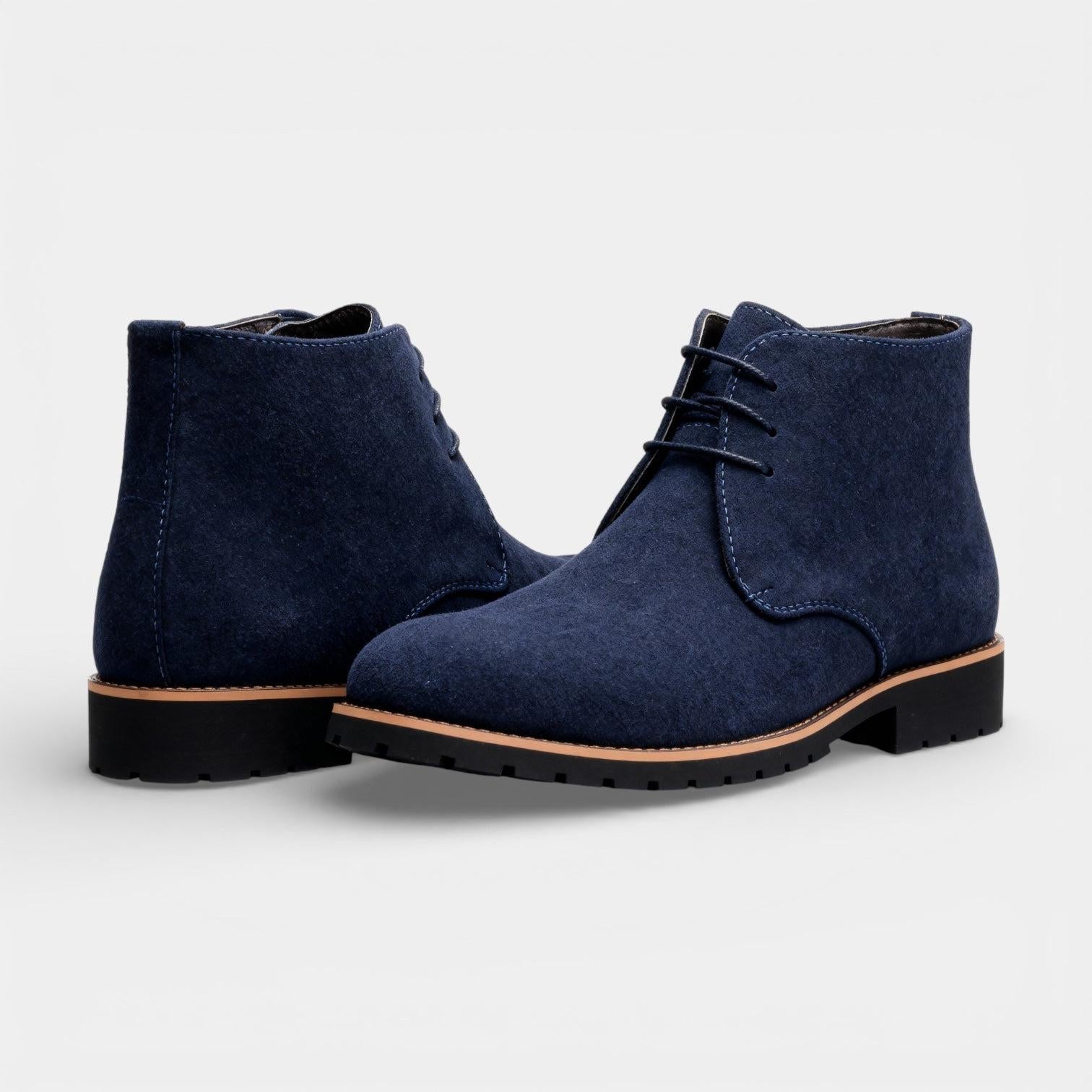 Vegan Leather Chukka Boots for Men – Lace-Up Chelsea Style for Casual Wear
