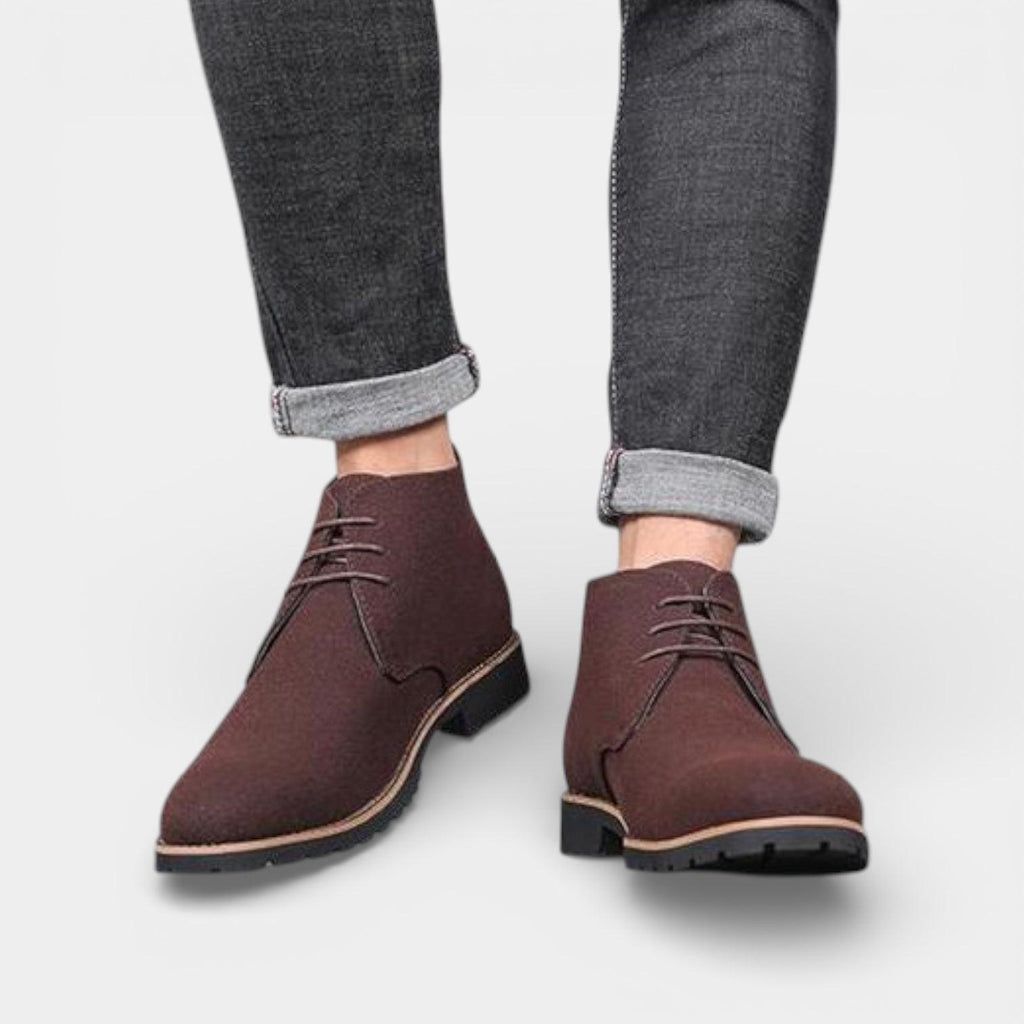 Vegan Leather Chukka Boots for Men – Lace-Up Chelsea Style for Casual Wear