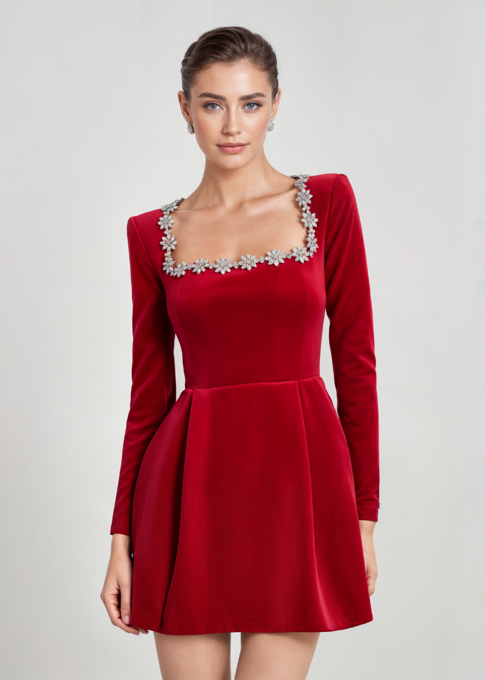 Velvet Bodycon Dress for Women - Elegant Evening Wear in Rich Fabric