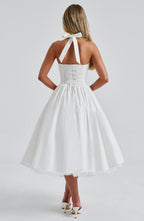 Wedding Guest Midi Dress - Elegant Esplendor Design in Soft Fabric for Formal Events