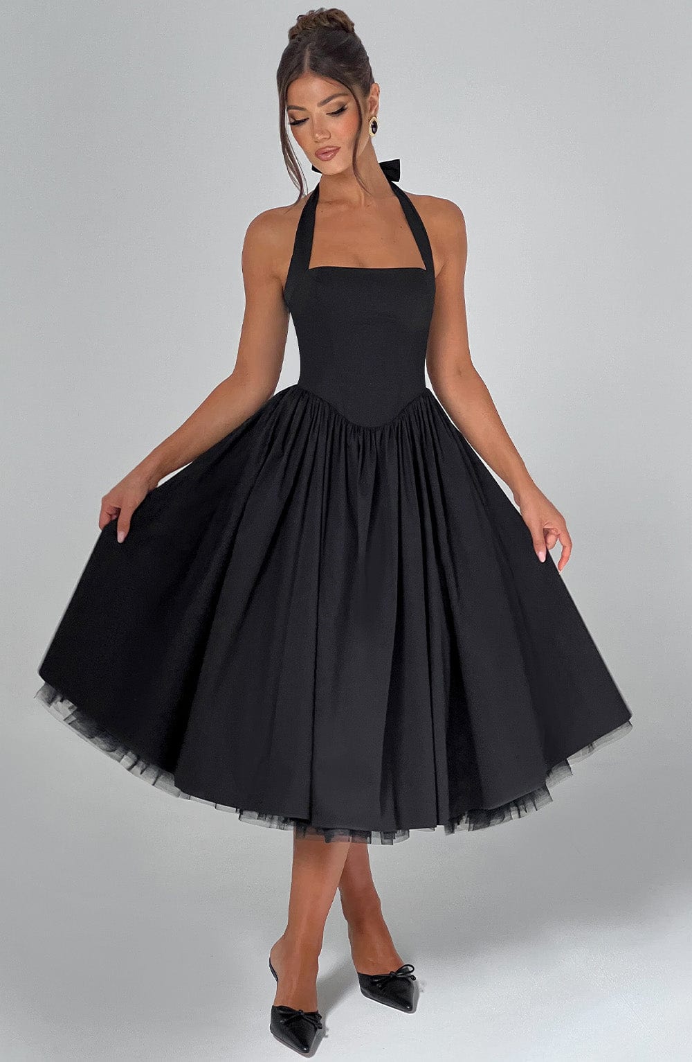 Wedding Guest Midi Dress - Elegant Esplendor Design in Soft Fabric for Formal Events