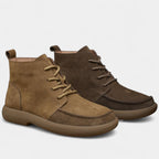 Wide Toe Box Leather Ankle Boots for Men | Barefoot Style | Comfortable Footwear for Casual Wear