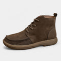 Wide Toe Box Leather Ankle Boots for Men | Barefoot Style | Comfortable Footwear for Casual Wear
