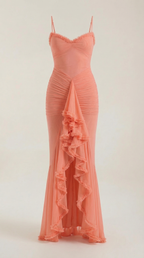 Wisteria Floral Maxi Dress - Lightweight Cotton Blend - Casual Summer Wear - Sleeveless Design