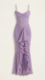 Wisteria Floral Maxi Dress - Lightweight Cotton Blend - Casual Summer Wear - Sleeveless Design