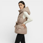 Women's Lightweight Quilted Puffer Vest with Hood - Stylish Insulated Gilet for Outdoor and Casual Wear