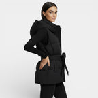 Women's Lightweight Quilted Puffer Vest with Hood - Stylish Insulated Gilet for Outdoor and Casual Wear