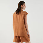 Women's Linen-Cotton Blazer Suit - Stylish Summer Office Attire