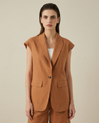 Women's Linen-Cotton Blazer Suit - Stylish Summer Office Attire