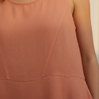 Women's Linen Dress - White Relaxed Fit Summer Style for Casual Wear
