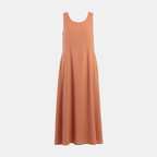 Women's Linen Dress - White Relaxed Fit Summer Style for Casual Wear