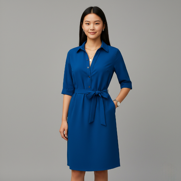 Women's Midi Dress - Soft Fabric, Flattering Fit - Casual & Work Wear - Versatile Evening Style