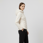 Women's Quilted Windbreaker Jacket with Stretch Sleeves for Outdoor Activities and Casual Wear