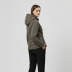 Women's Quilted Windbreaker Jacket with Stretch Sleeves for Outdoor Activities and Casual Wear