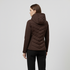 Women's Quilted Windbreaker Jacket with Stretch Sleeves for Outdoor Activities and Casual Wear