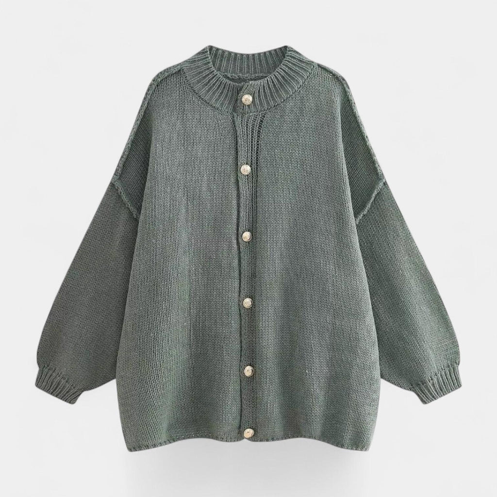 Women's Soft Knitted Oversized Cardigan for Casual Wear - Cozy Layering Piece