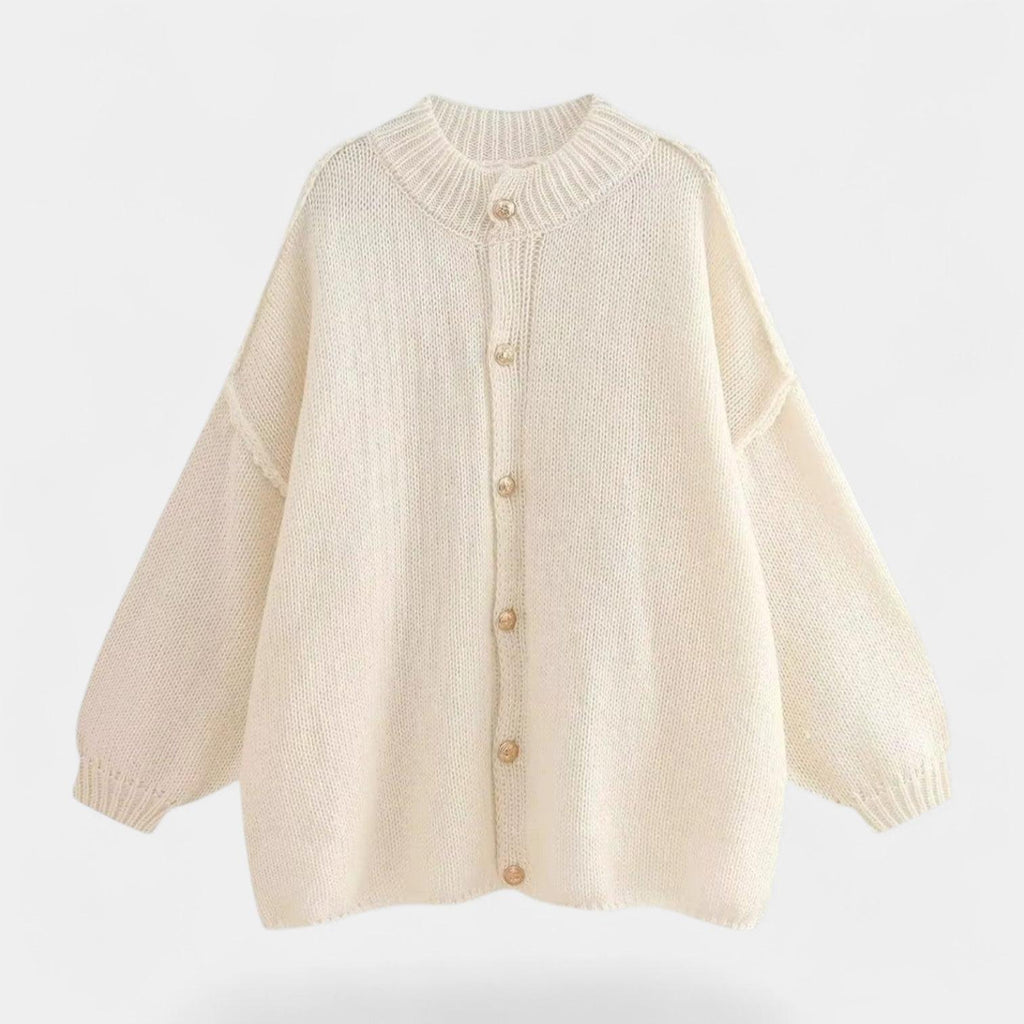 Women's Soft Knitted Oversized Cardigan for Casual Wear - Cozy Layering Piece