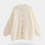 Women's Soft Knitted Oversized Cardigan for Casual Wear - Cozy Layering Piece