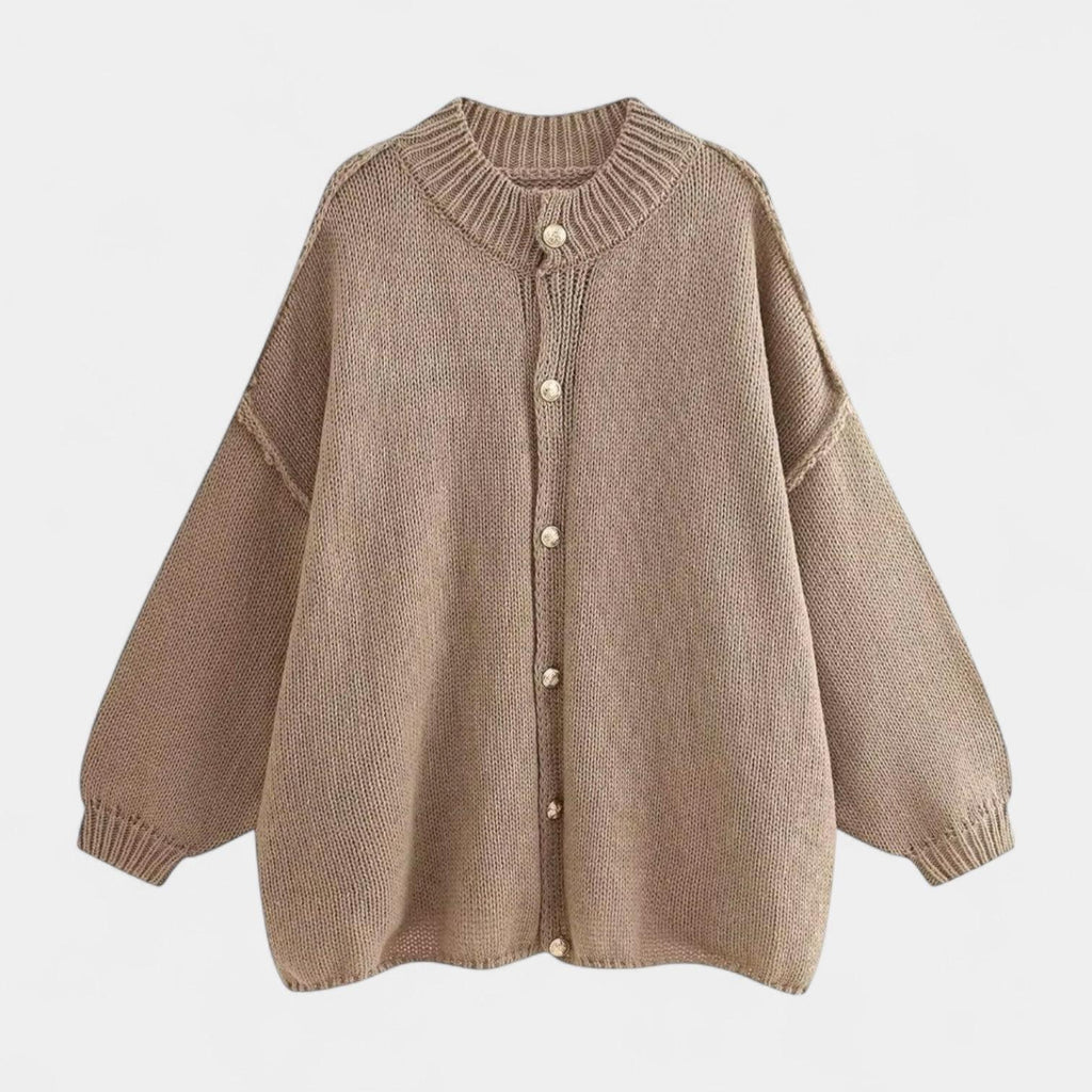 Women's Soft Knitted Oversized Cardigan for Casual Wear - Cozy Layering Piece