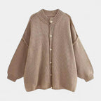 Women's Soft Knitted Oversized Cardigan for Casual Wear - Cozy Layering Piece