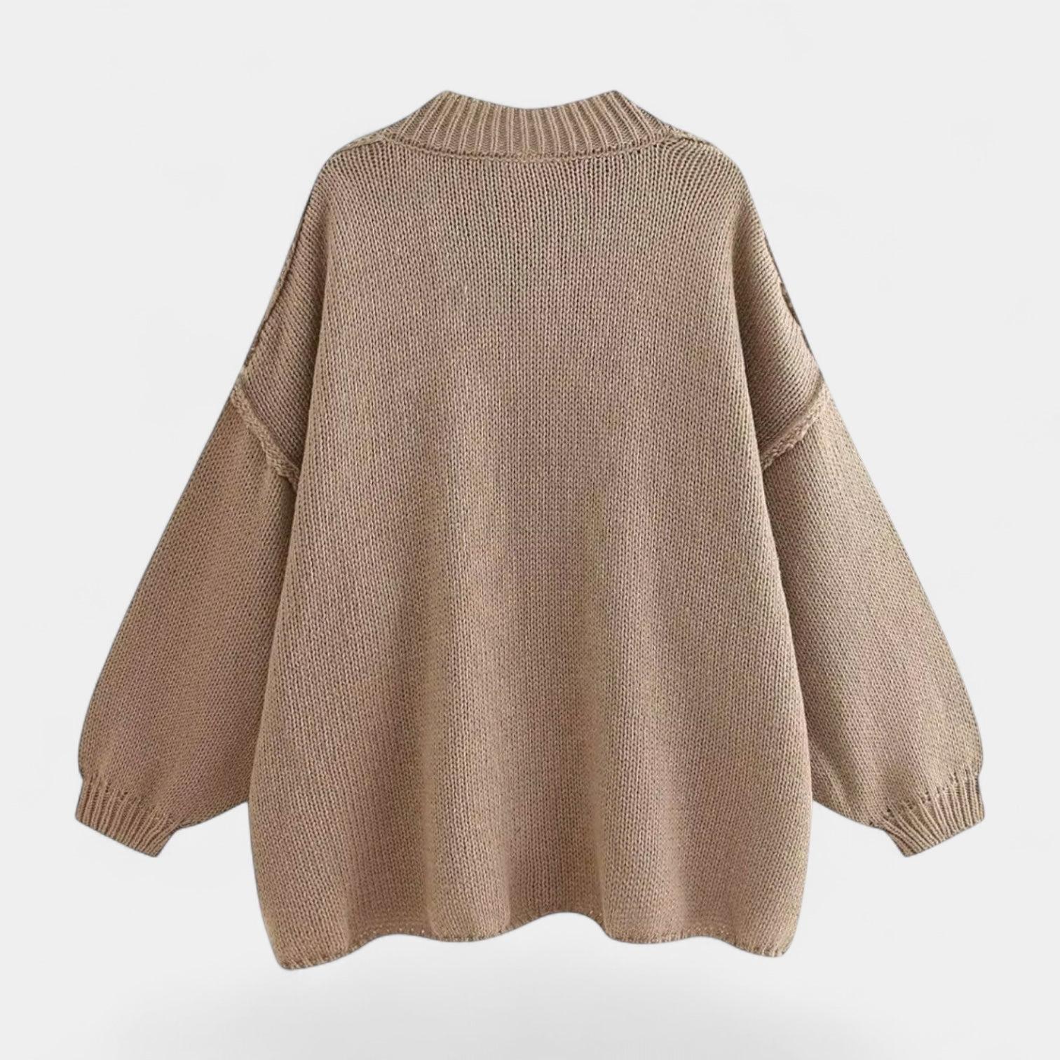 Women's Soft Knitted Oversized Cardigan for Casual Wear - Cozy Layering Piece