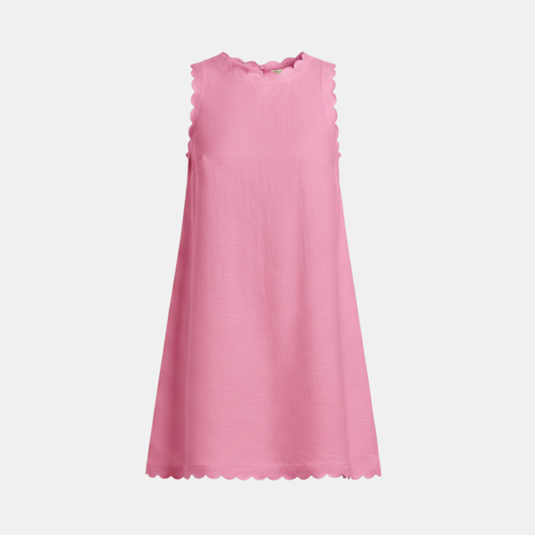 Women's White Linen Mini Dress - Casual Summer Style for Everyday Wear