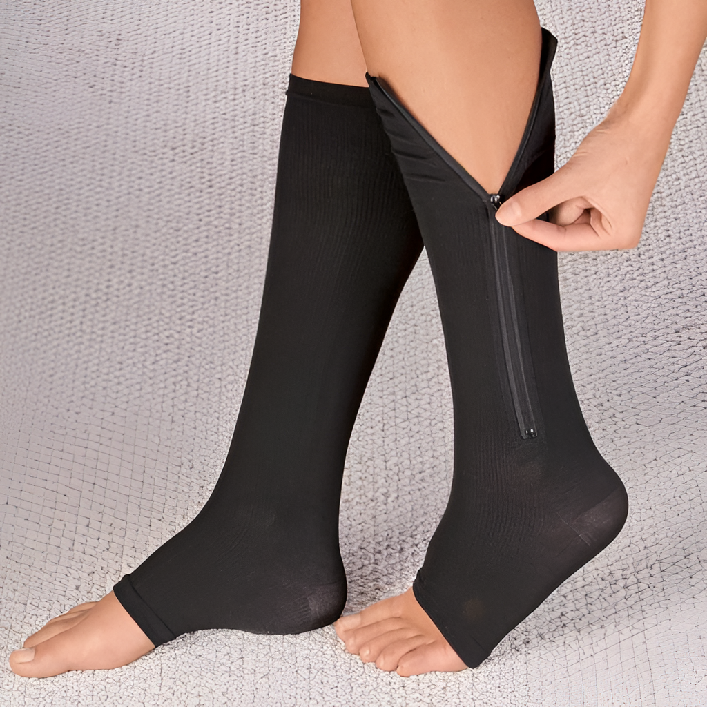 Zippered Compression Socks 20-30 mmHg – Recovery Support, Daily Comfort