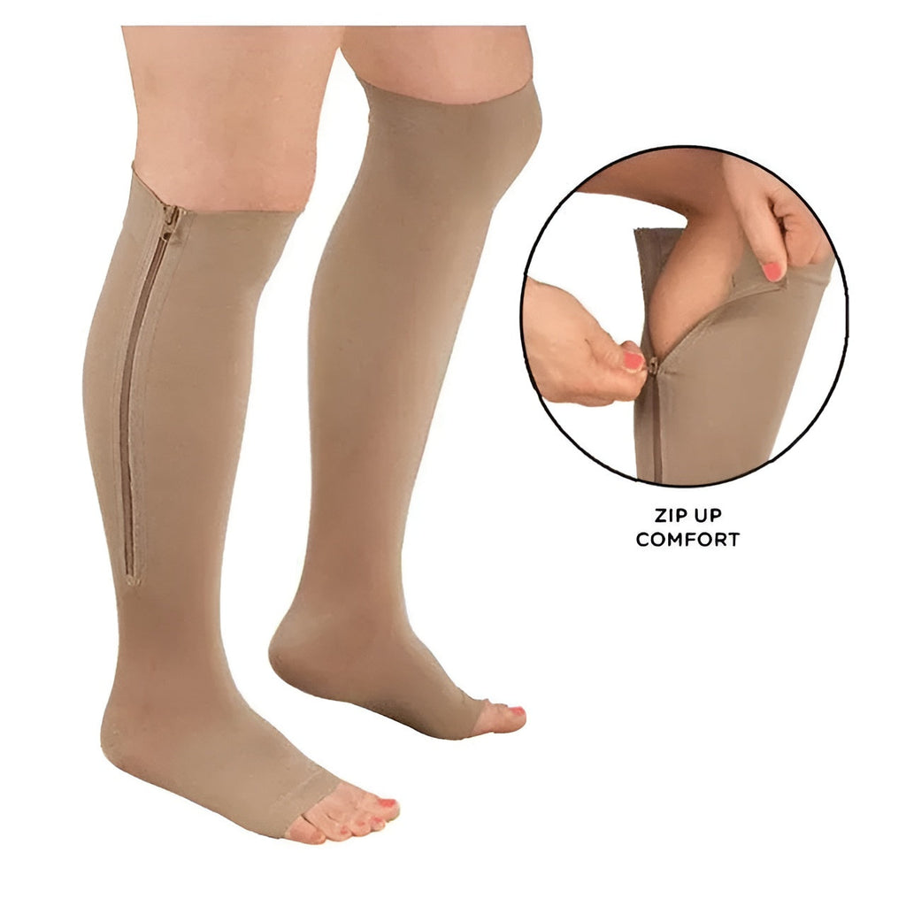 Zippered Compression Socks 20-30 mmHg – Recovery Support, Daily Comfort